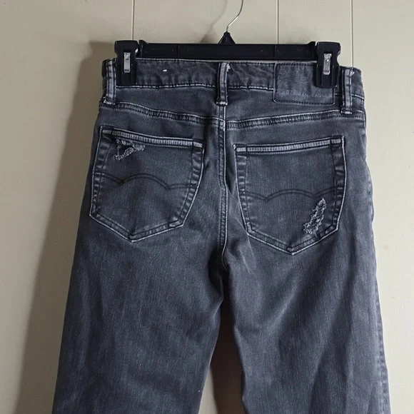 American Eagle Skinny Next Level Flex Distressed Gray Jeans W26 L30 - Picture 5 of 7